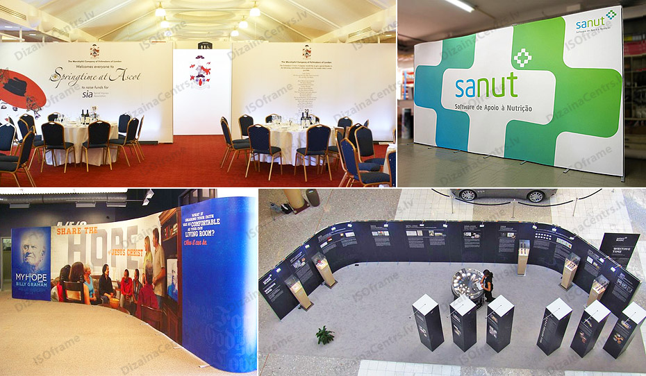 Konferenču Stendi 2022 06 Konferencu stendi plakatu sienas prezentaciju izstades ISOframe 2022