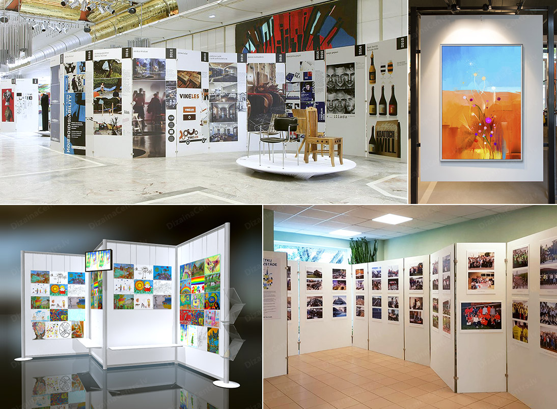 Izstāžu Starpsienas 2025 Izstazu sienas atri parveidojamas Mobile exhibition partitions Vistavocnie ekspozicii steni 2025
