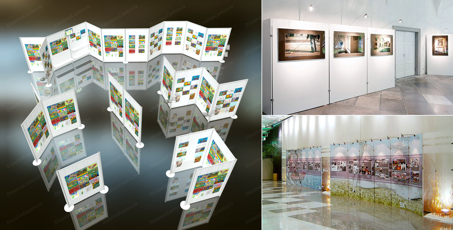 Izstāžu Starpsienas 2025 Parveidojamas izstazu sienas Transformable exhibition walls Mobilnie vistavocnie stenki 2025