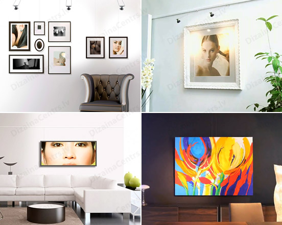 Piekaru Sistēmas 2025 Piekares Gleznu Fotografiju Galeriju Interjeru Gaismas Sliedes 2025