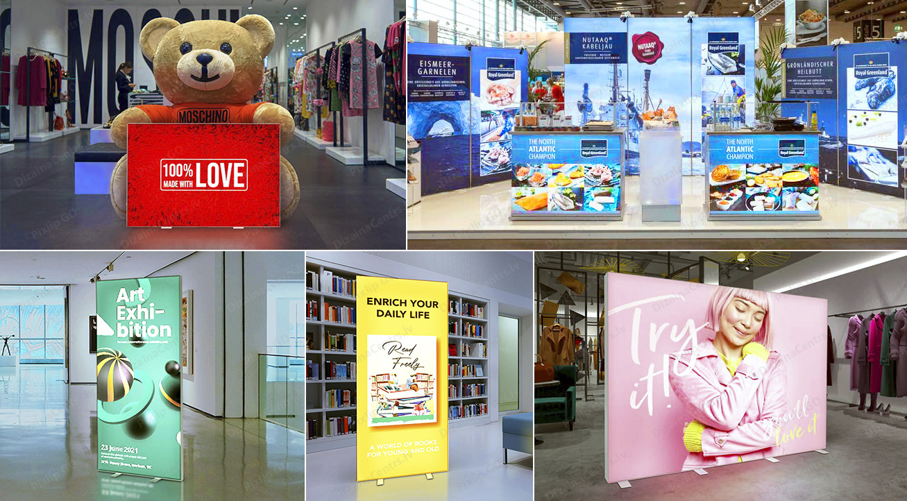 Reklamas stendi gaismas izstazu veikalu Svetovie koroba vistavok magazinov Mobile lightboxes exhibition shop 2025