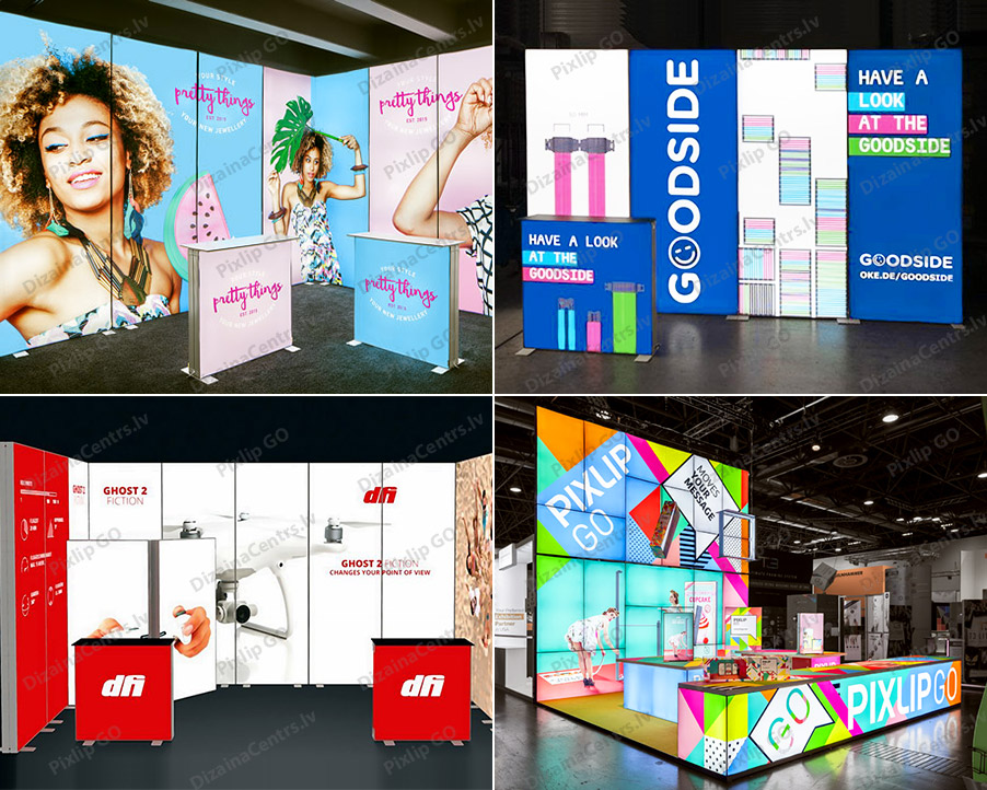 01 Pixlip GO Mobile Lightboxes Exhibition Booth Lighted Stands Walls 2025
