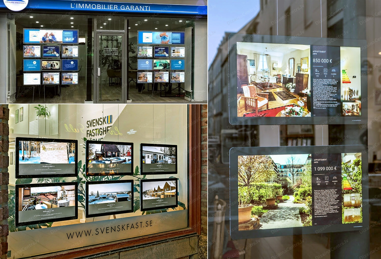 Digital Signage 2025 Digitalie displeji Vitrine Media Digitalnye vitrinnye ekrani Digital signage monitors 2025