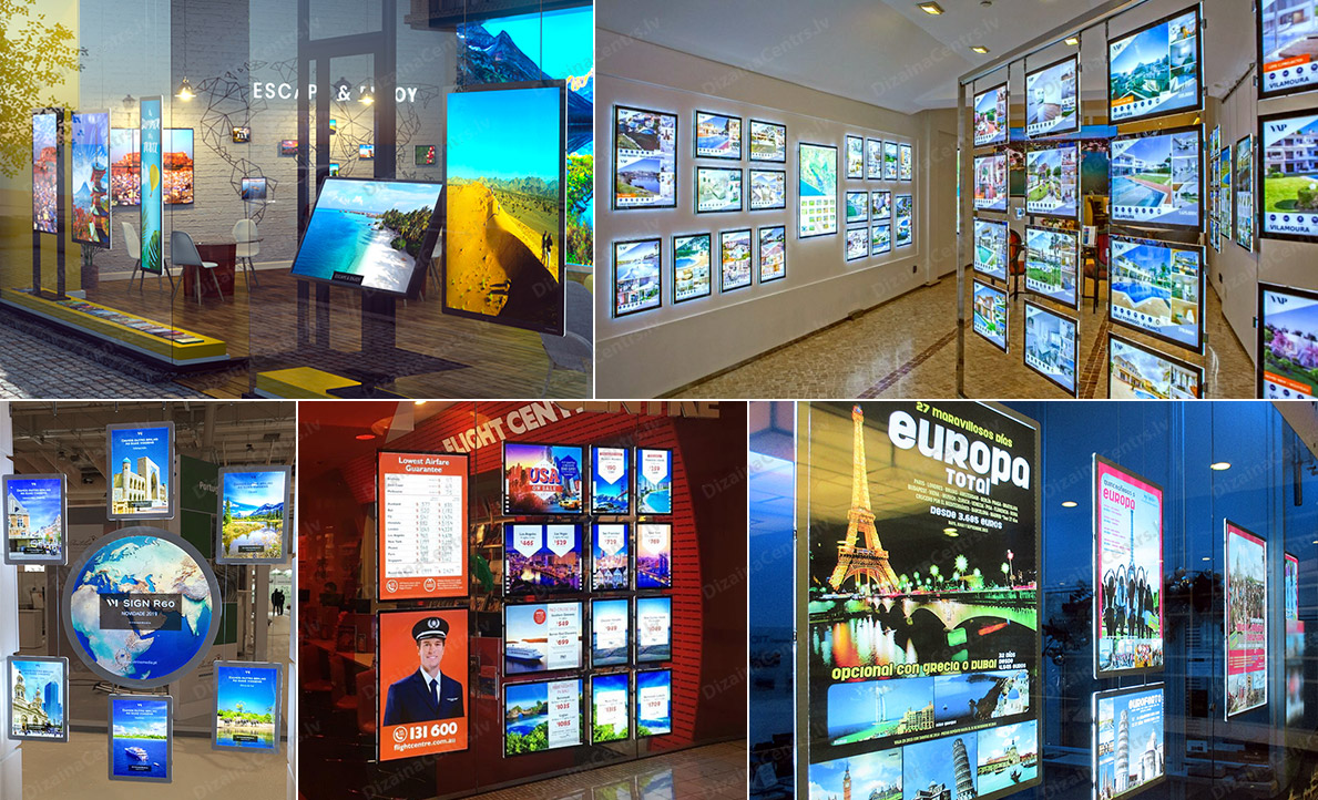 Backlit Displays 2025 Gaismas Stendi Plakati Planie Svetovie Paneli Tonkie Lightbox Displays 2025