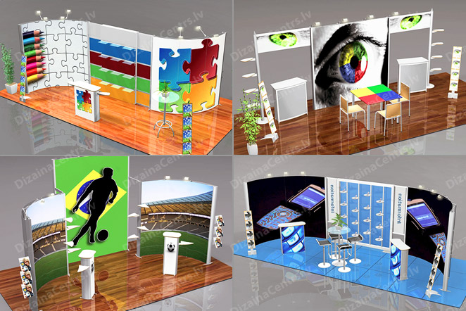 Reklamas stendi dizains izstazu saliekamie 2025