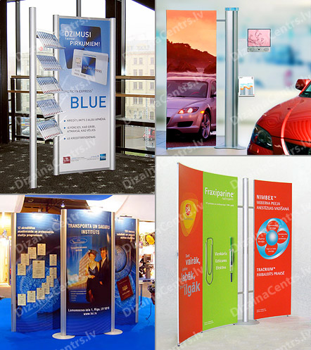 Reklamas stendi mobilie prezentaciju dizains 2025