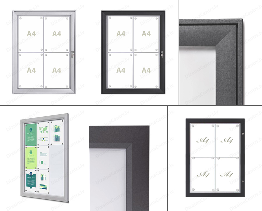 Informacijas Stendi 2025 Aizsledzamie zinojumu stendi Zapirajemije doski objavlenij Lockable info boards 2025