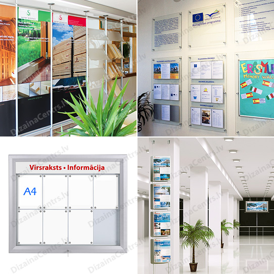 Informacijas Sienas Plakatu 2025 Informacijas Sienas Stendi Plakatu Zinojumu Stikla