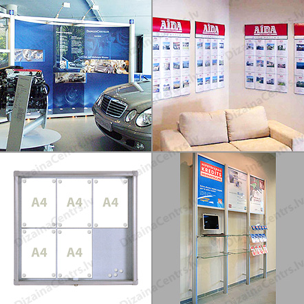 Informacijas Stendi Dizains 2025 Informacijas stendi reklamas sledzami sienas plakatu