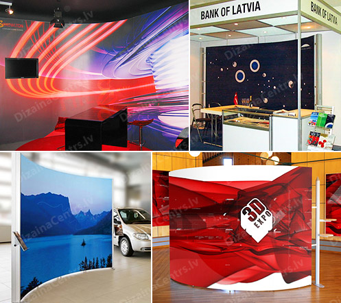 Konferencu stendi 2024 Izstazu stendi reklamas plakati TV studijas dizains 2024