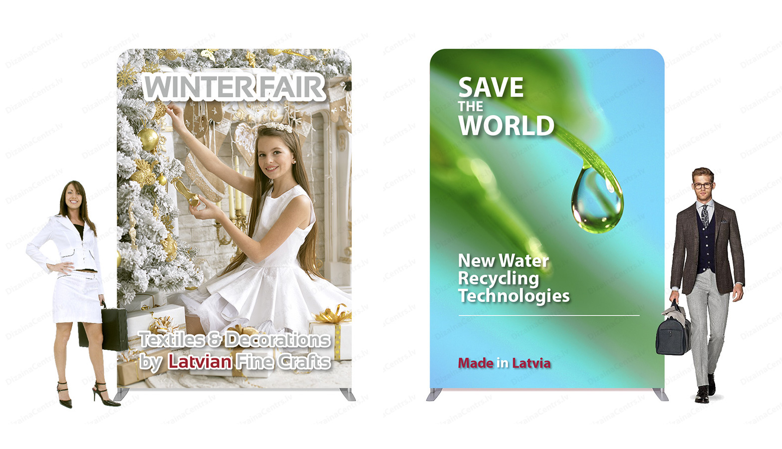 Reklāmas sienas 2025 Reklamas stendi lielformata Textile advertising walls Mobilnie perenosnie banneri 2025