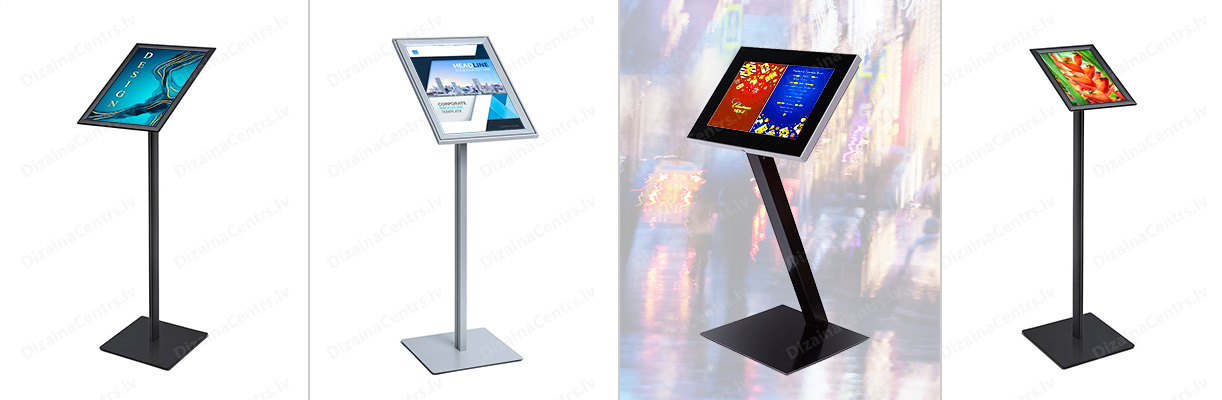 Informacijas stativi edienkarsu stendi gaismas LED A4 A3 A2 Stoyki menju svetovye Menu stands illuminated 2025