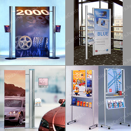 Informacijas stendi reklamas mobilie plakatu 2025