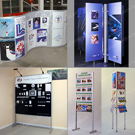 Informacijas stendi reklamas plakatu mobilie 2025